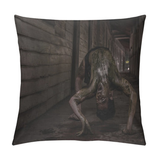 Personality  Ugly Zombie Man In Haunted House Pillow Covers