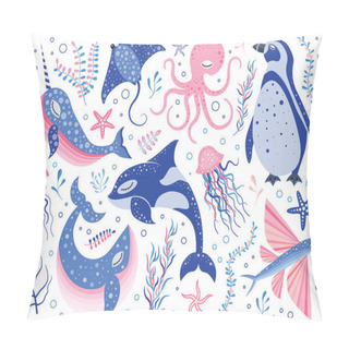 Personality  Fairy Tale Northern Ocean Animals Cartoon Set Pillow Covers