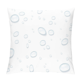 Personality  Water Drops On White Background Illustration  Pillow Covers
