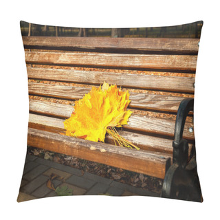 Personality  Yellow Maple Leaves, Autumn Park, Golden Autumn Time, The Yellow Pillow Covers