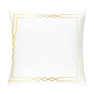 Personality  Gold Art Deco Square Frame Pillow Covers
