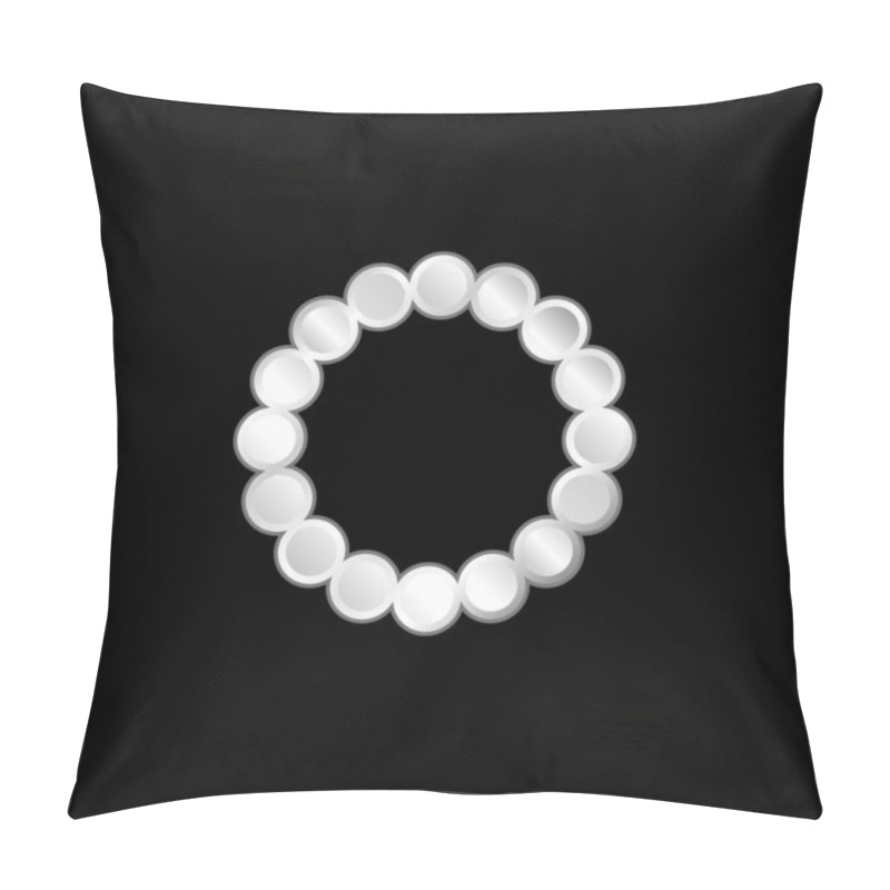 Personality  Bracelet silver plated metallic icon pillow covers