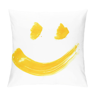 Personality  Smile Drawn With A Brush Strokes Pillow Covers