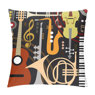 Personality  Abstract Musical Instruments Pillow Covers