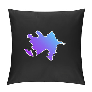 Personality  Azerbaijan Blue Gradient Vector Icon Pillow Covers