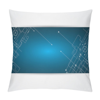 Personality  Abstract Technology Background Business & Development Direction Pillow Covers