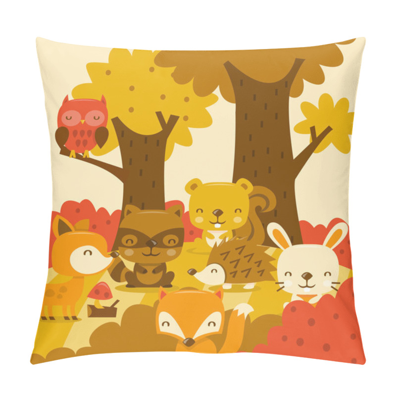 Personality  Super Cute Woodland Creatures In Whimsy Forest Pillow Covers