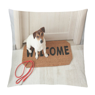 Personality  Cute Jack Russel Terrier With Lead In Hall Pillow Covers