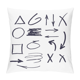 Personality  Set Of Vector Elements For Marker Presentations. Pillow Covers