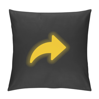 Personality  Arrow Yellow Glowing Neon Icon Pillow Covers