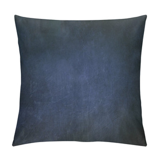 Personality  Dark Blue Metalic Scraped Wall Texture Or Background With Dark Vignette Borders  Pillow Covers