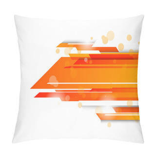 Personality  Abstract Tech Background In Orange Color Pillow Covers