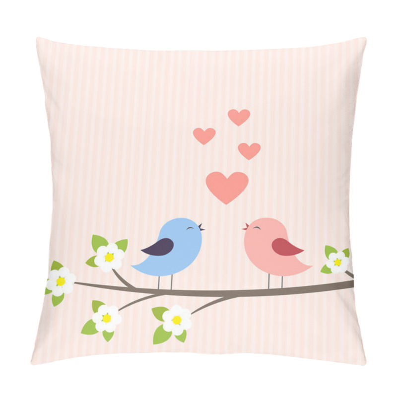 Personality  Couple Of Birds In Love Pillow Covers