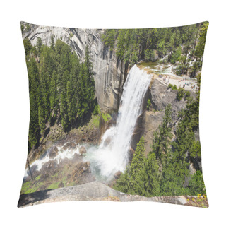 Personality  Vernal Fall From Hike Trail Pillow Covers