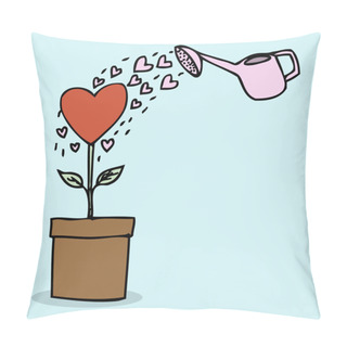 Personality  Heart Shape Plant Pillow Covers