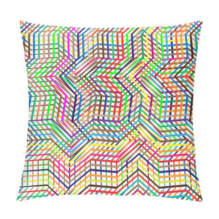 Personality  Colorful Scribble, Cross Hatch Geometric Lines Pattern. Intersec Pillow Covers