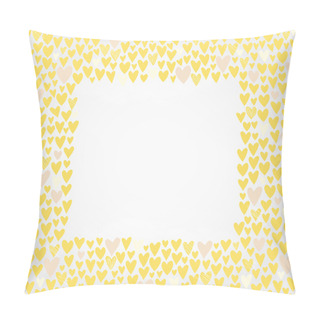 Personality  Cute Love Hearts Frame For Invitations Pillow Covers