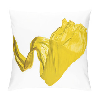 Personality  Smooth Elegant Yellow Cloth On White Background Pillow Covers