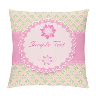 Personality  Floral Pink Vector Frame Pillow Covers