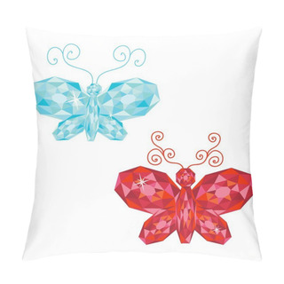 Personality  Set Of Gem Butterflies Pillow Covers