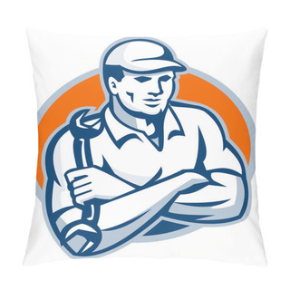 Personality  Mechanic Arms Crossed Spanner Pillow Covers