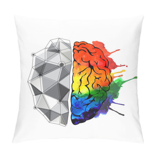Personality  Concept Of The Human Brain Pillow Covers