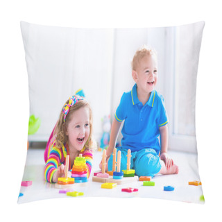 Personality  Cjildren Playing With Wooden Toys Pillow Covers
