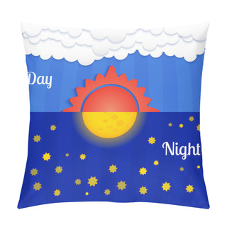 Personality  Set Of Sun And Moon, Day And Night Pillow Covers