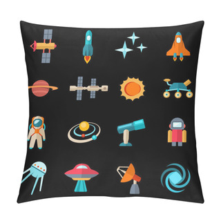Personality  Space Icons Set Pillow Covers