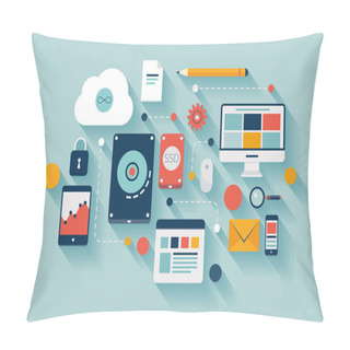 Personality  Data Storage Concept Illustration Pillow Covers