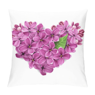 Personality  Heart From Flowers Of A Lilac Pillow Covers