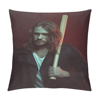 Personality  Young Man With Baseball Bat  Pillow Covers