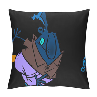 Personality  Cartoon Man Throwing His Shoe Pillow Covers