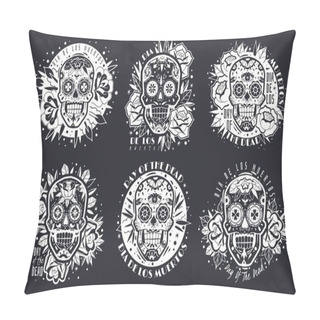 Personality  Mexican Skulls Emblems Pillow Covers