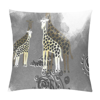 Personality  African Ethnic Retro Vintage Illustration Pillow Covers