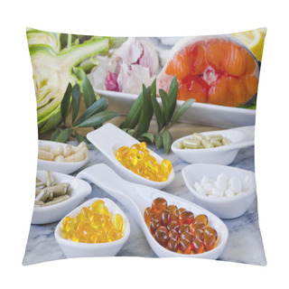 Personality  Variety Of Nutritional Supplements. Pillow Covers