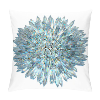 Personality  Crystal Sphere With Acute Columns Isolatred Pillow Covers