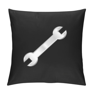 Personality  Adjustable Wrench Silver Plated Metallic Icon Pillow Covers