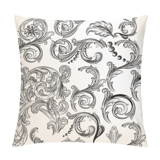 Personality  Vector Set Of Calligraphic Vintage Swirls For Design Pillow Covers