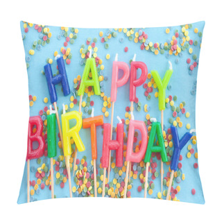 Personality  Colorful Birthday Candles Pillow Covers