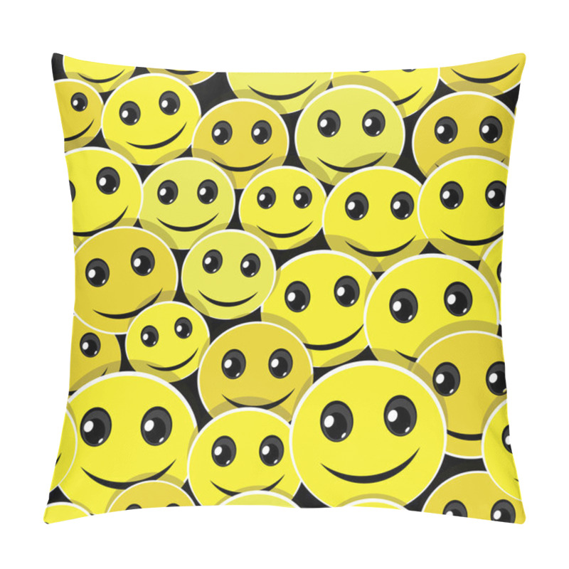 Personality  Smile face seamless pattern background pillow covers