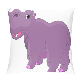Personality  Cartoon Hippo Pillow Covers
