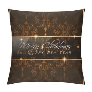 Personality  Christmas Vintage Classic Background With Balls And Star Lights  Pillow Covers