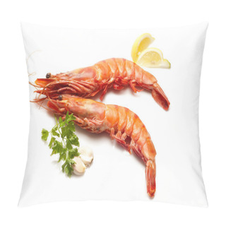Personality  Giant Shrimp With Ingredients Pillow Covers