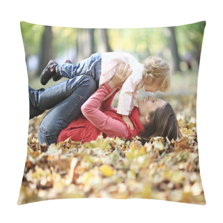 Personality  Woman And Child Having Fun Pillow Covers