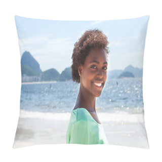 Personality  Happy Brazilian Woman At Copacabana Beach Pillow Covers