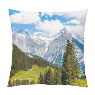 Personality  View Of Schreckhorn, Swiss Alps Pillow Covers