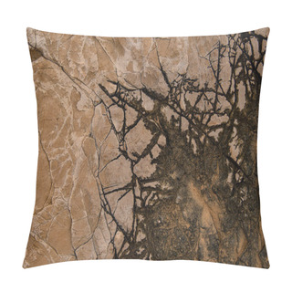Personality  Texture Of Old Stone With Beautiful Pattern Of Cracks On The Surface. Pillow Covers