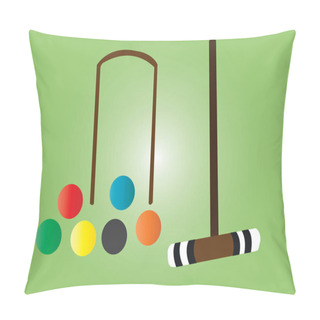 Personality  Croquet Tools For Play Pillow Covers