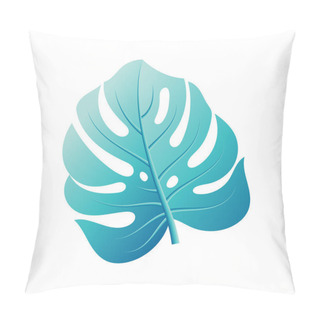 Personality  Vector Monochromatic Tropical Leave On White Background Pillow Covers